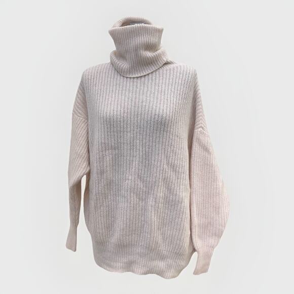 Autumn Cashmere Sweater Women's Small Ivory Turtleneck Pullover Long Sleeve - Picture 1 of 10